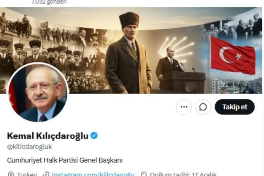 Kemal Kılıçdaroğlu, sosyal medya hesabına "CHP Genel Başkanı" unvanını yazdı
