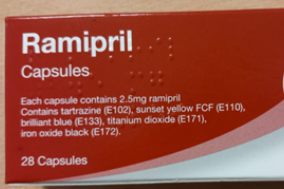 Kan Basıncı İlacında Ambalaj Hatası: Crescent Pharma Limited Ramipril 2.5mg Kapsüller Geri Çağrılıyor
